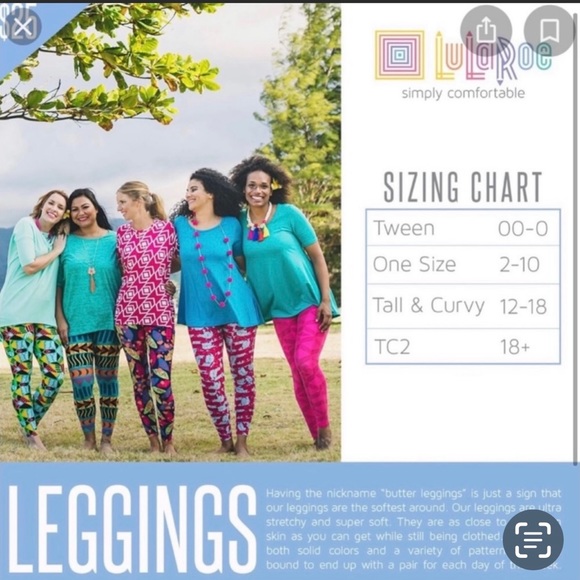 LuLaRoe TC Tall & Curvy Pink Floral Leggings NWT - Picture 9 of 9